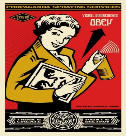 OBEY Stay Up Girl – SHEPARD FAIREY