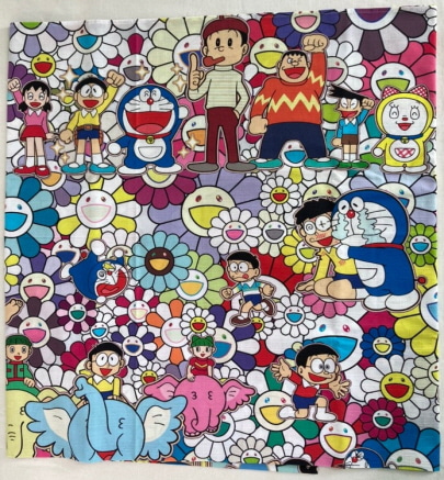 MURAKAMI TAKASHI × DORAEMON Tokyo Exhibition Fabric Cloth Towel