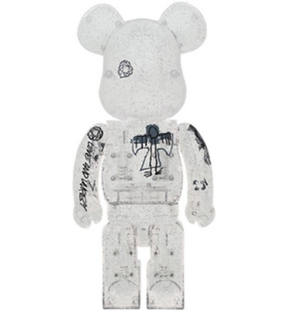 FUTURA X UNKLE LOVE &amp; UNREST CLEAR BE@RBRICK 400%