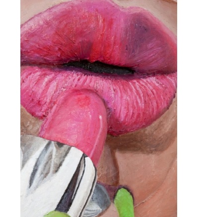 Crystal pink lip close up - GINA BEAVERS