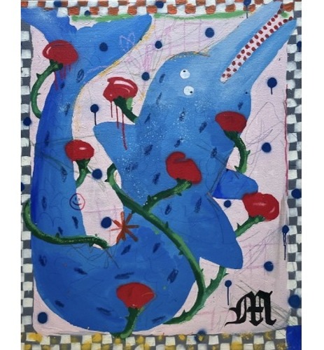 Dolphin in the roses - Iryna Maksymova